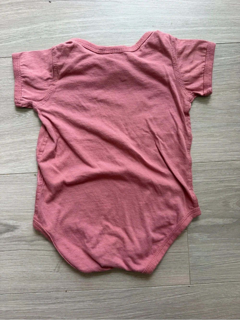 Rabbit Skins Dusty Rose Toddler Onesie with White Graphic